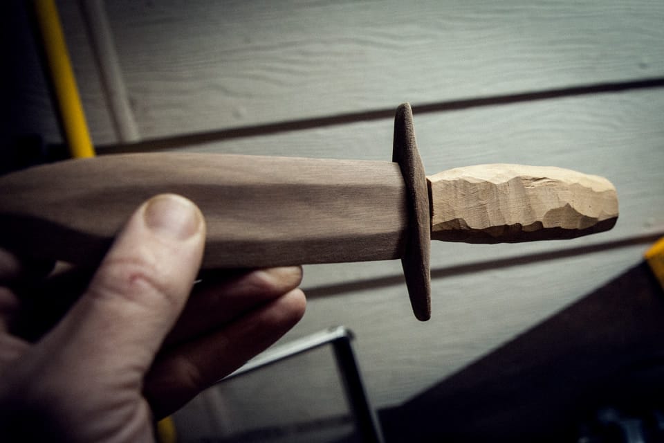 Just making sure it fits nice and tight, and ready for carving.