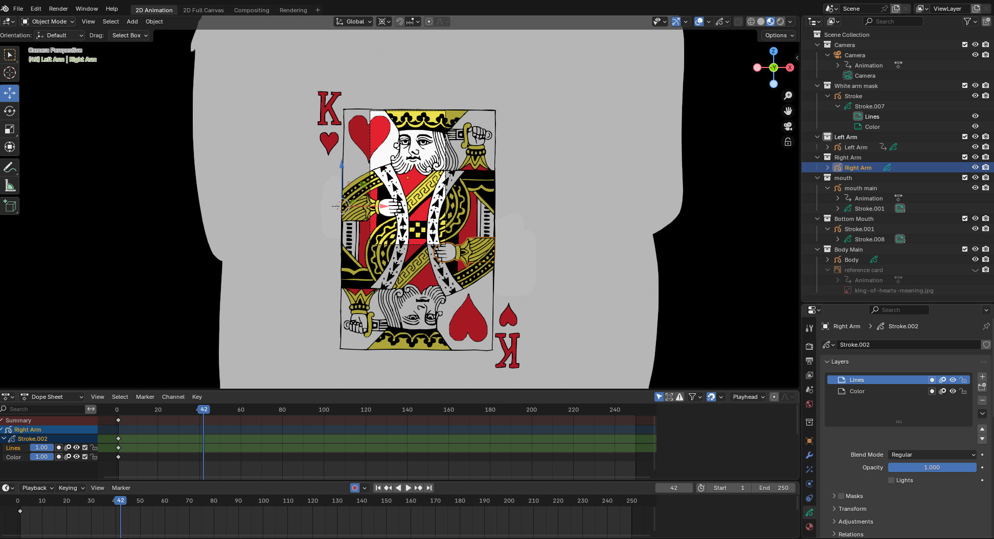 King of Hearts - Animated short - Abandoned Blender Project