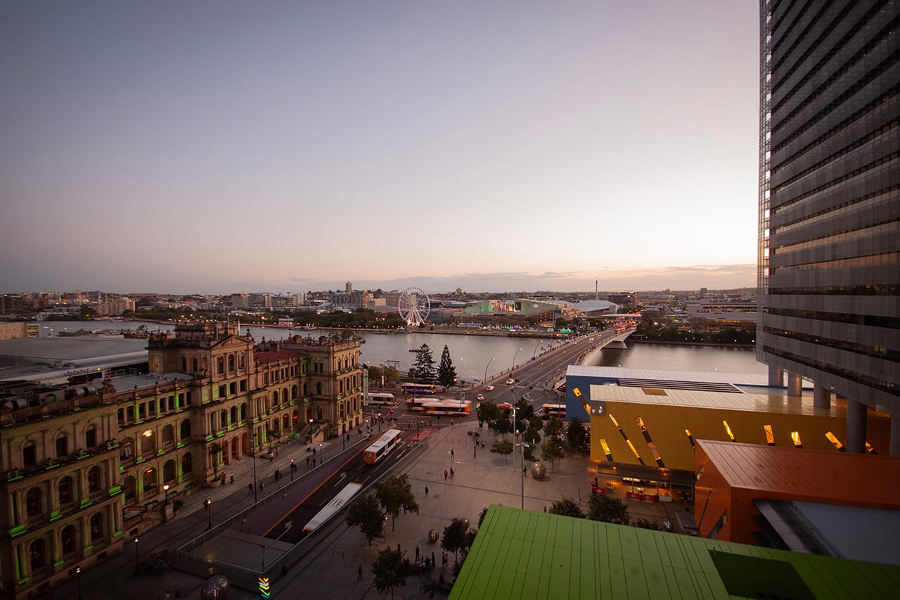 View of Southbank over Reddacliff Place. Canon 5D mkii