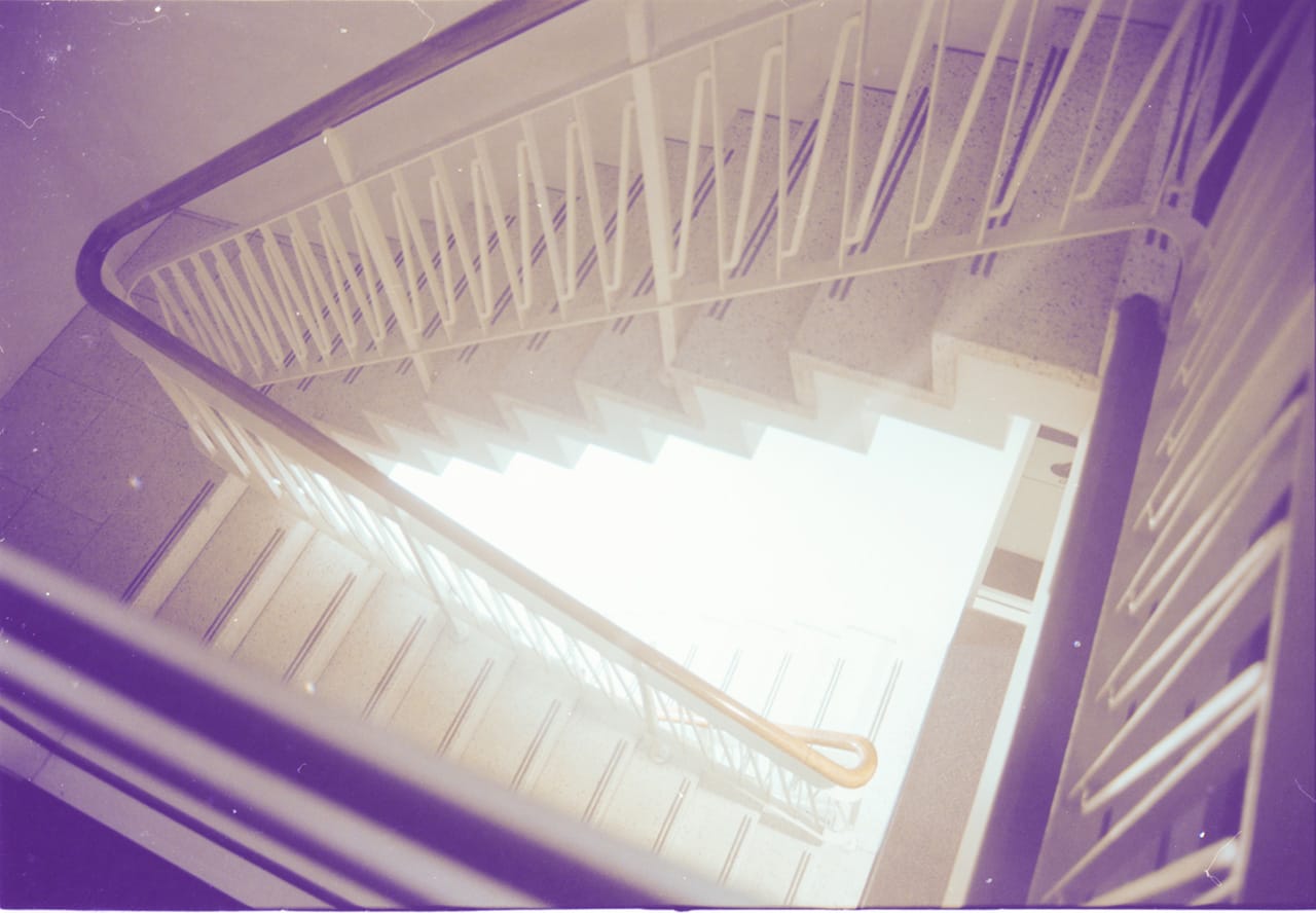 The stairs leading to the roof. Kodak Porta 160