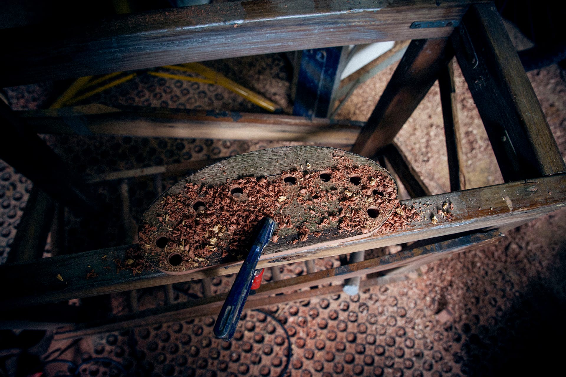 Drilling holes to make it easier for the jigsaw