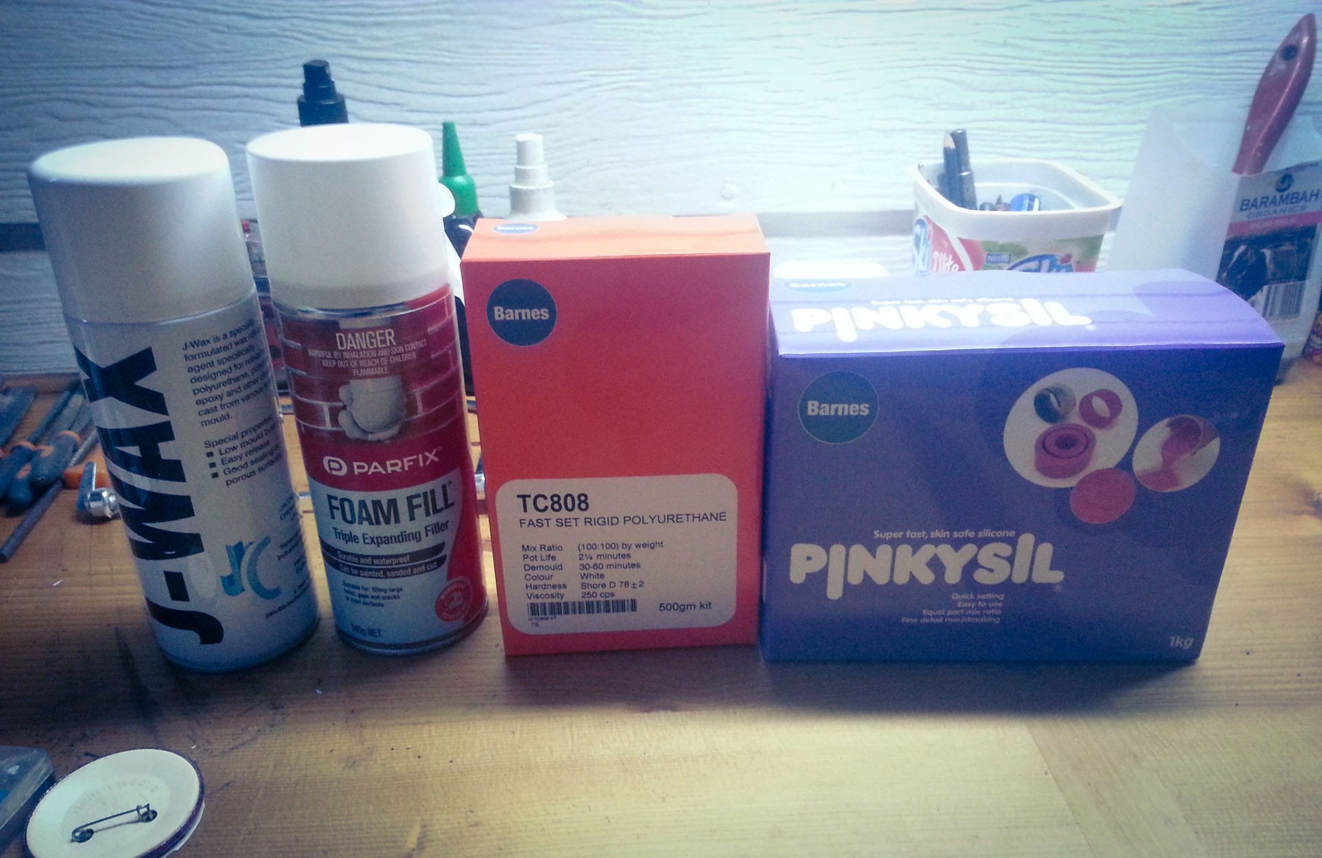 Barnes products TC808 and Pinkysil