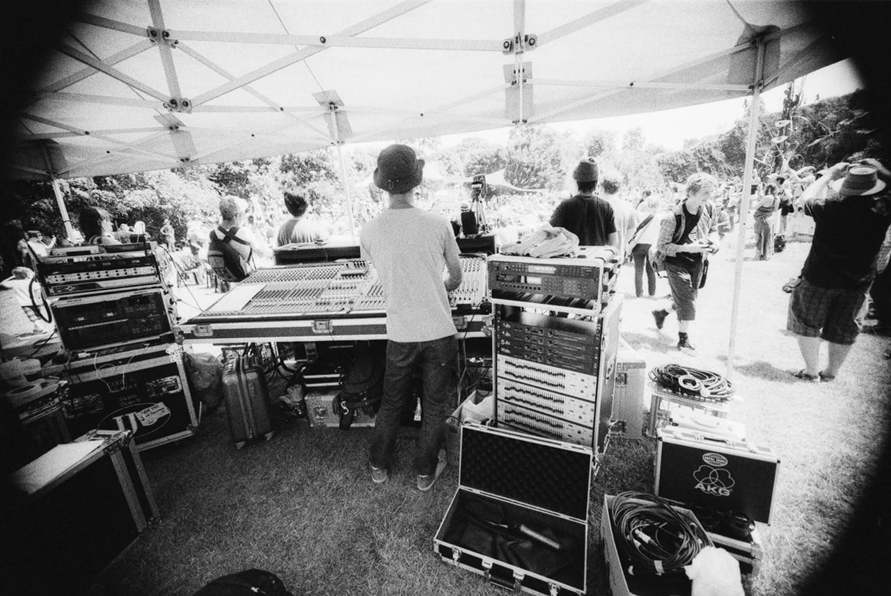 Audio equipment used for the PA and recording the event at the Island Quarry - Boredoms - Boadrum111 - Byron Bay November 2011